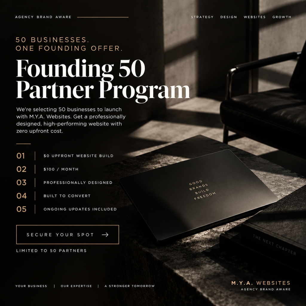 M.Y.A. Websites | Founding 50 Partner Program