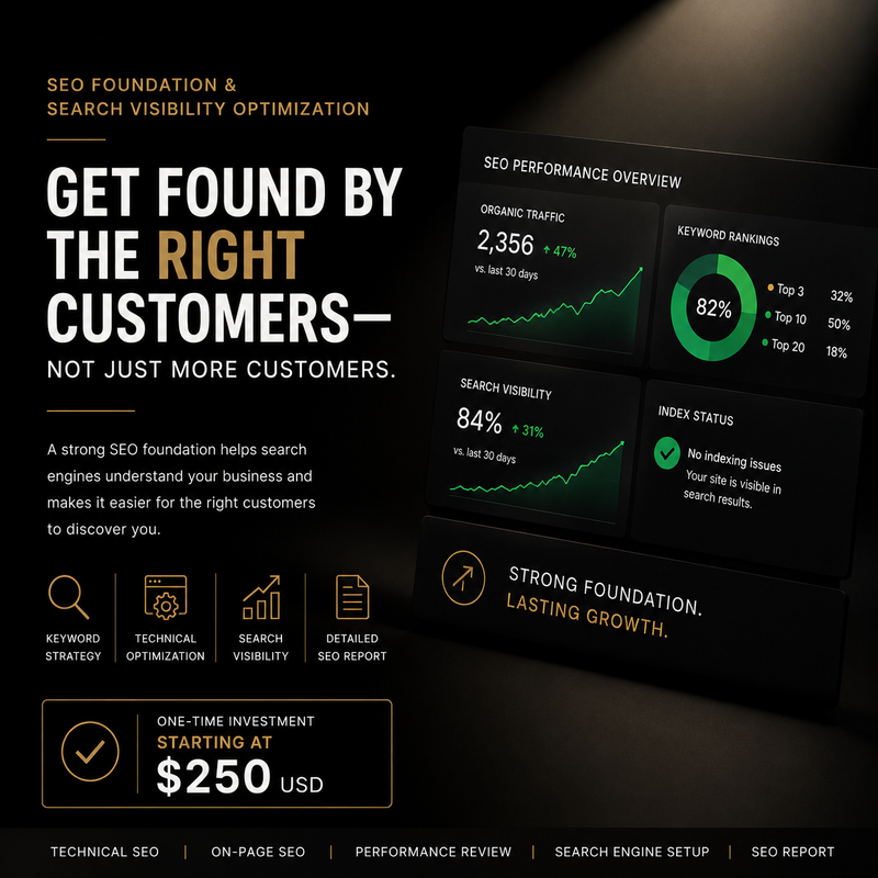 SEO Foundation & Search Visibility Optimization